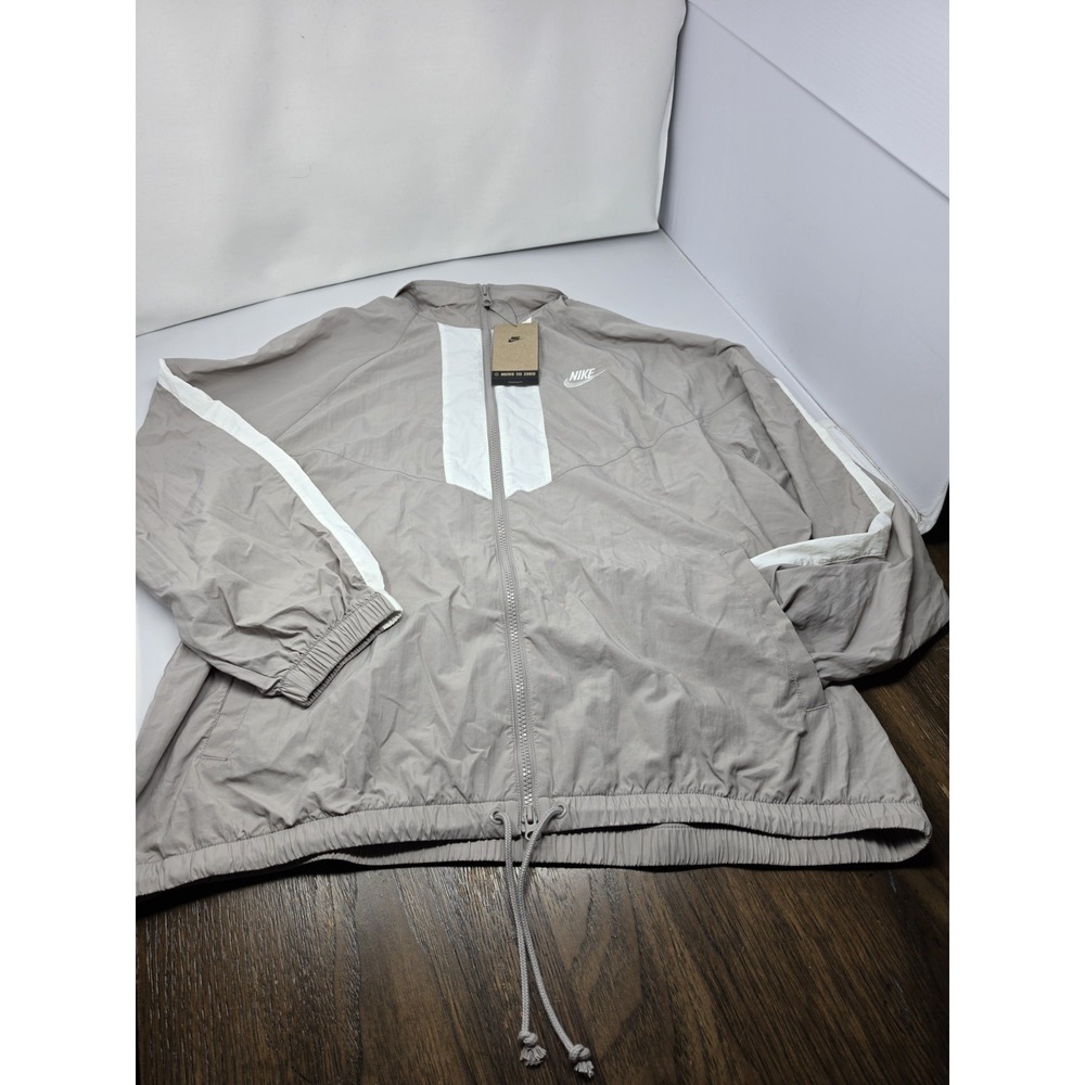 Nike Sportswear Windrunner Full Zip Track Jacket Taupe Black Large IH8510-009